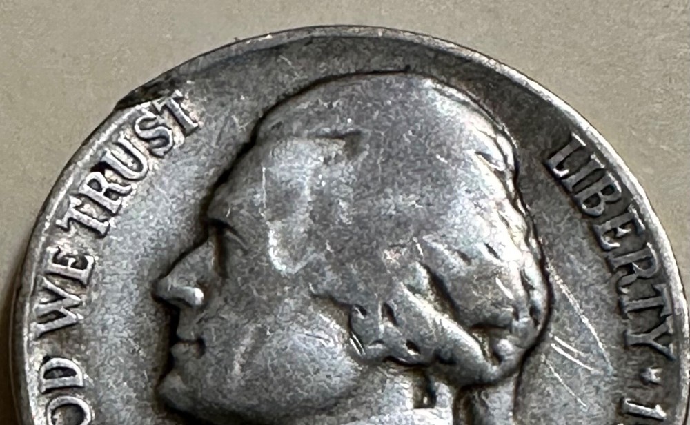 1945 P Mint Mark War Nickel 35% Silver With Many Mint Errors