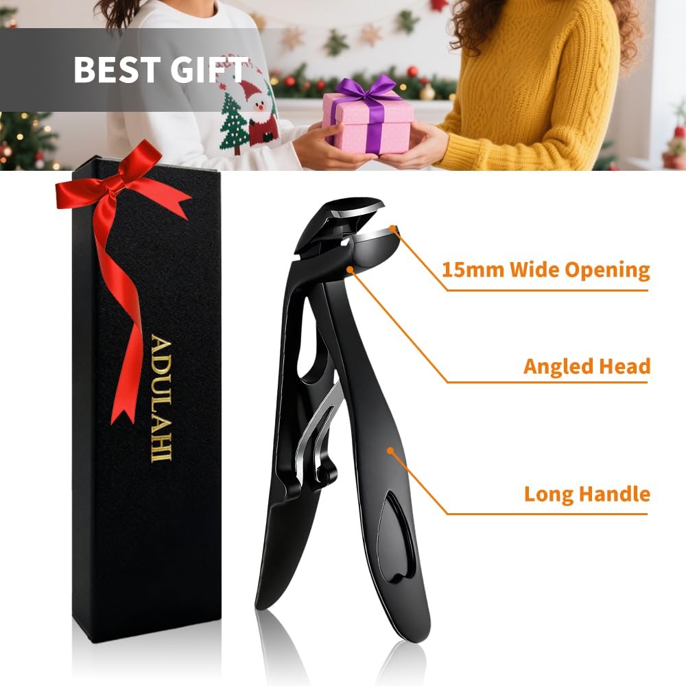 Long Handle Toenail Clippers for Seniors – Sharp Angled Head Thick Nails