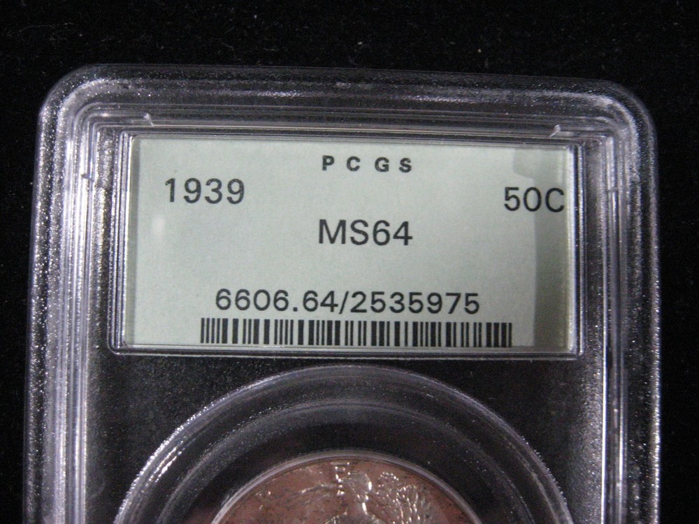 1939 WALKING LIBERTY HALF PCGS MS-64 SUPER NICE!