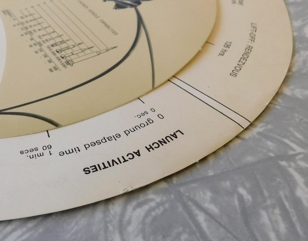 1969 Raytheon Apollo 11 Mission Analyzer Guidance & Navigation Rotating Chart