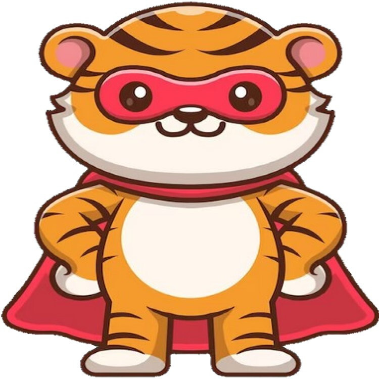 30 Custom Super Hero Tiger Personalized Address Labels