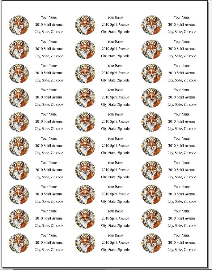 150 Beautiful Fox Stained Glass Mailing Return Address Labels Personalized
