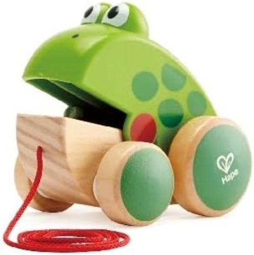 Frog Pull-Along Toy with Interactive Features | Encourages Crawling & Walking