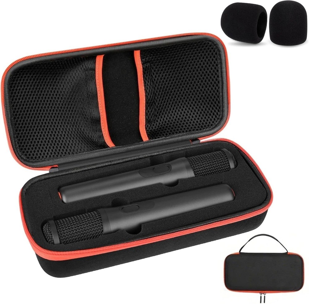 Wireless Two Microphone System with Dual-Channel Receiver Case Only