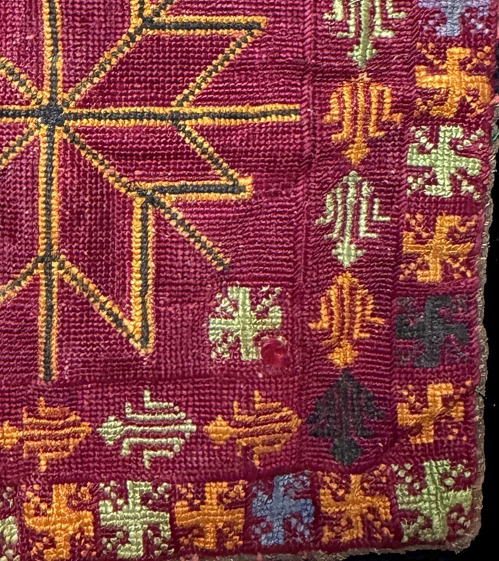 VINTAGE CENTRAL ASIAN SILK EMBROIDERY