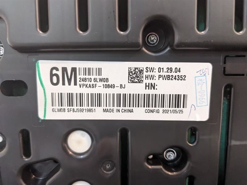 Speedometer MPH Sr Fits 20 SENTRA 54K MILES