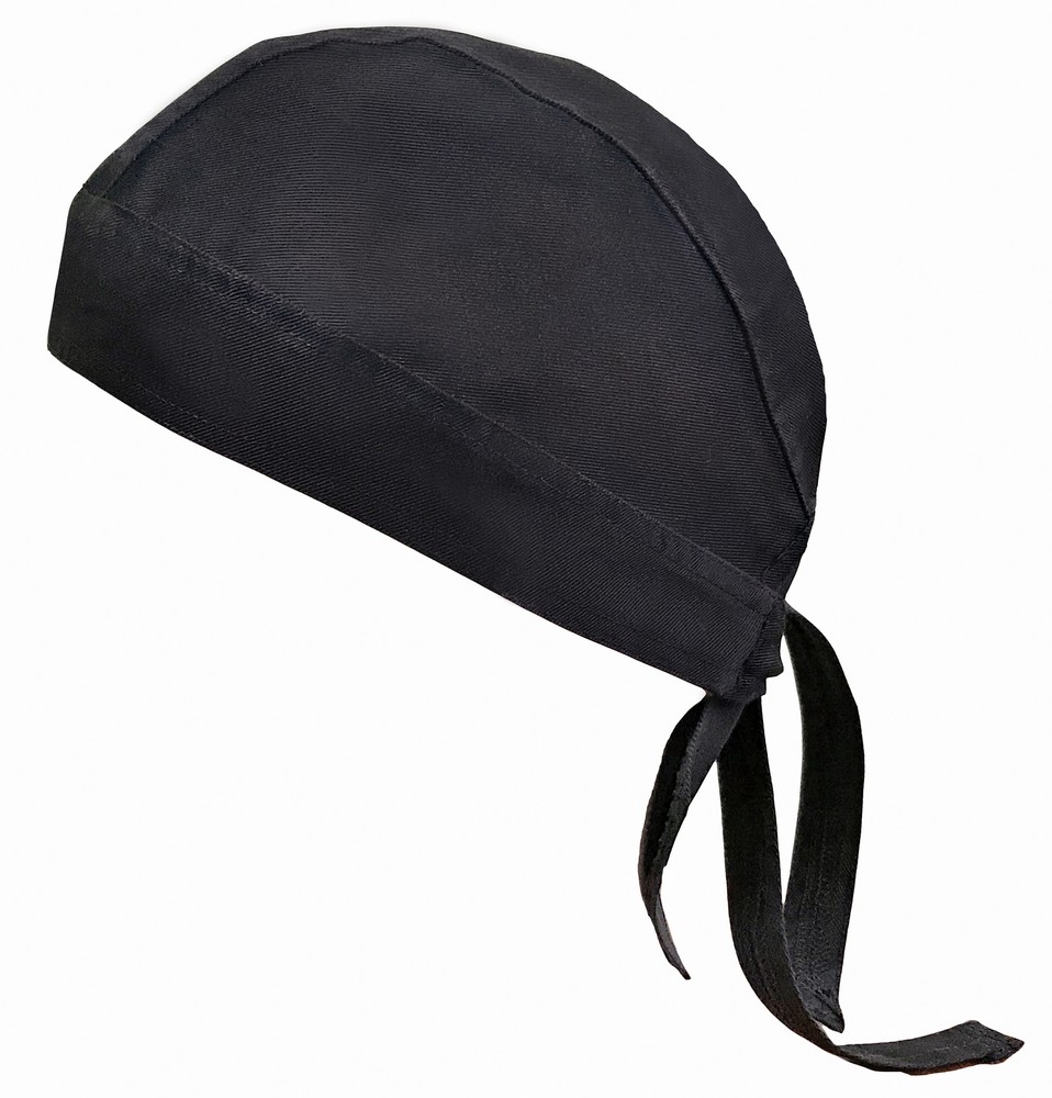 Head Wrap, Black, Adjustable Tie Back, One Size Fits All (48 Each)