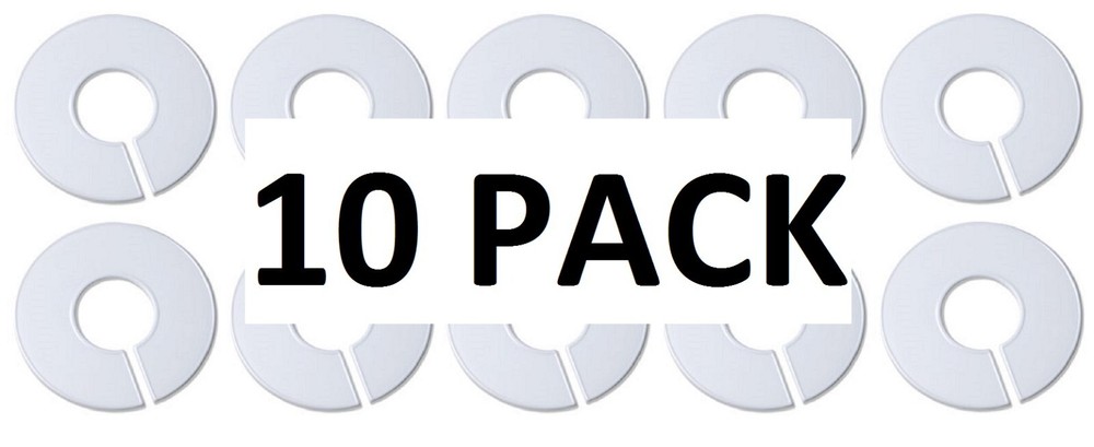 Plastic 10 Clothing White Blank Size Rack Ring Divider