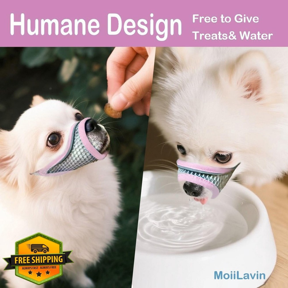 Pink M Soft Mesh Dog Muzzle Small Dog