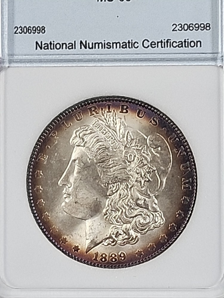 1889 Morgan Silver Dollar Gem Uncirculated Toned Mint State