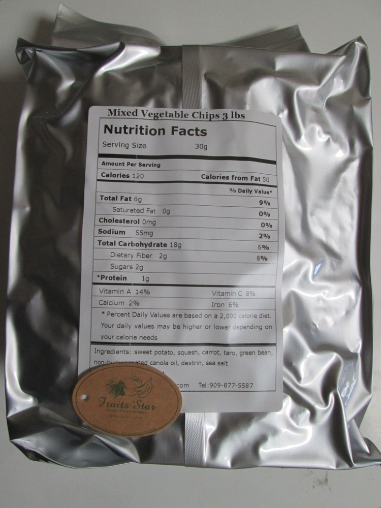 Vegetable Chips, 3 lbs / bag-greenbulk
