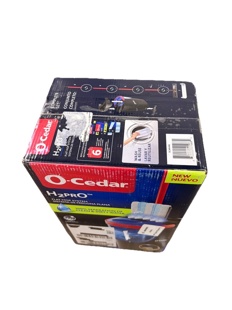 O-Cedar H2prO Flat Mop System  Quick Cleaning Tool | New Open Box