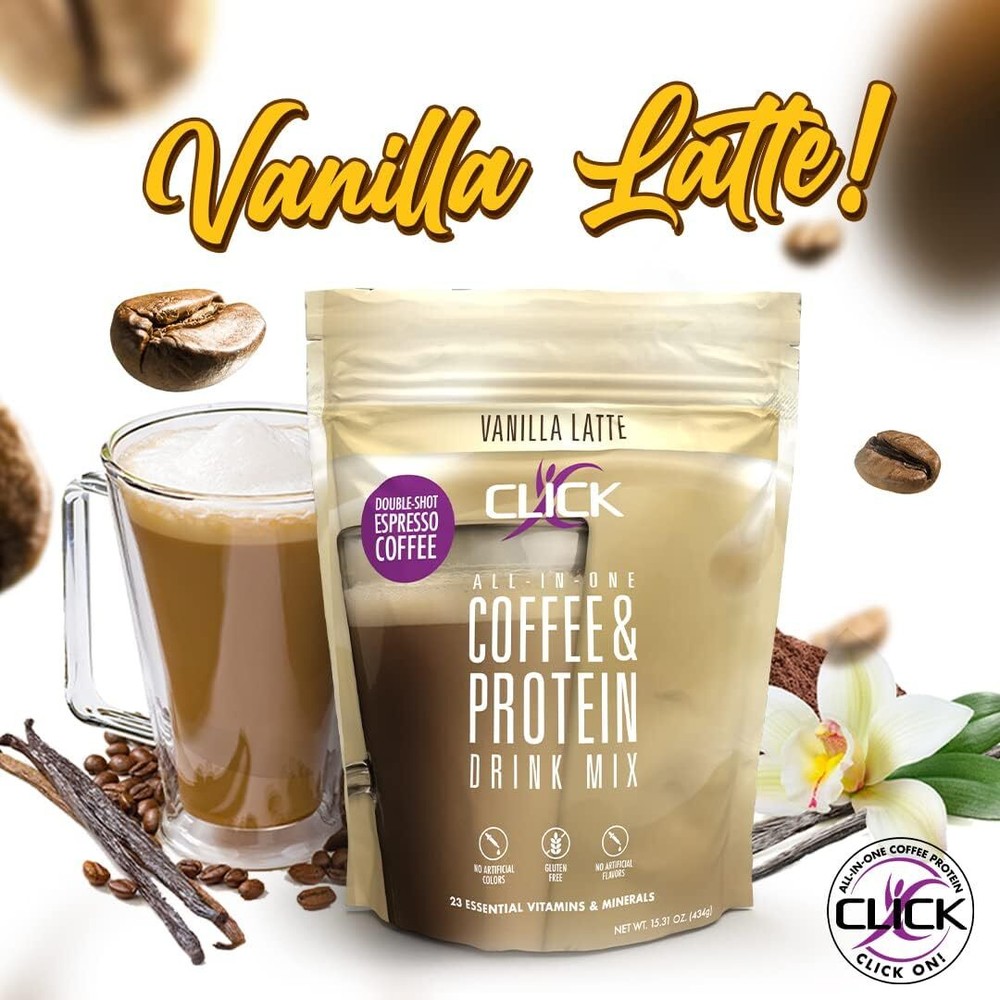 Click Coffee & Protein Powder Bag - Vanilla Latte