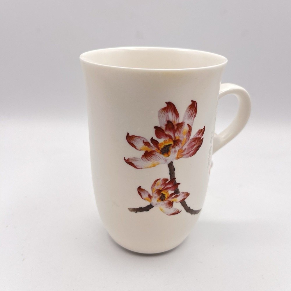 Teavana Tea Cup Floating Flower Pattern Fine Porcelain - Mug Only