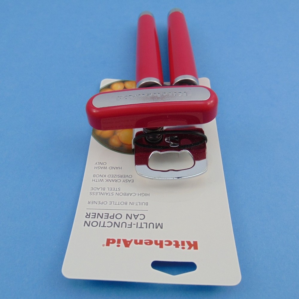 KitchenAid Multi-Function Manual Can & Bottle Opener Ergonomic Handle Pink