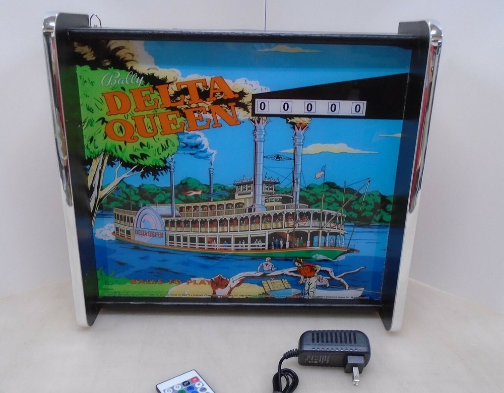 Bally Delta Queen Pinball Head LED Display light box