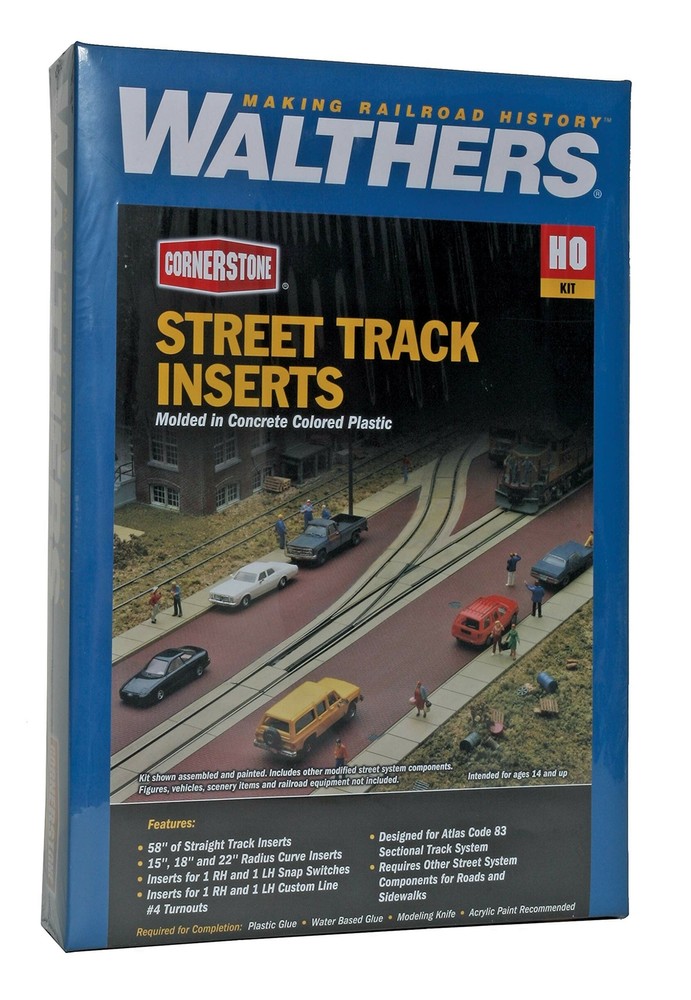 Walthers Cornerstone Street Track Insert Set