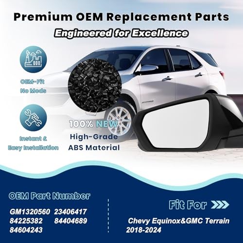 Side mirror assembly replacement, left side mirror assembly replacement, right
