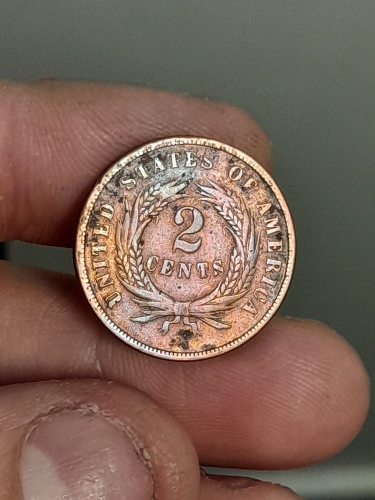 1865 Two Cent Piece (Toning)