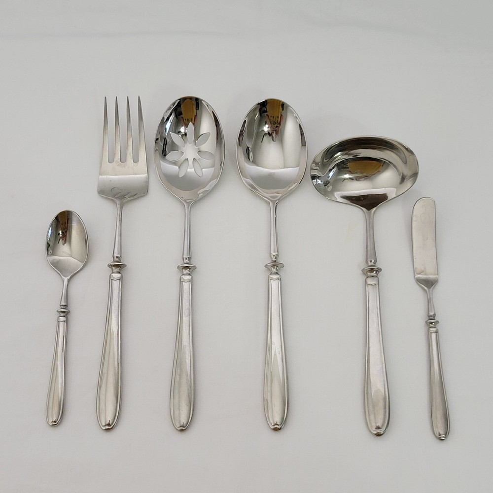 Oneida Sentimental 18/8 Stainless 6 Piece Serving Set Flatware Achievement
