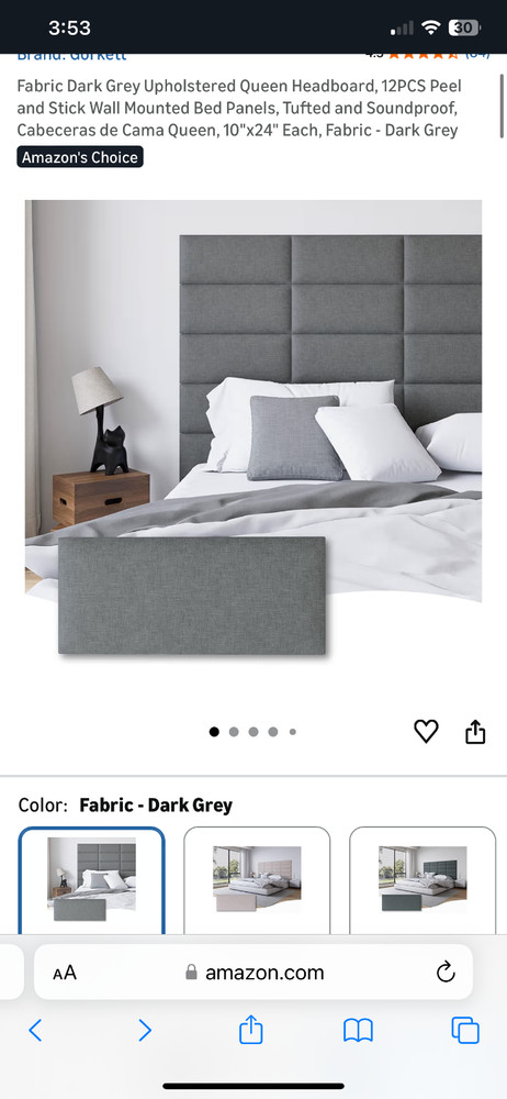 king 12 panel peel and stick headboard