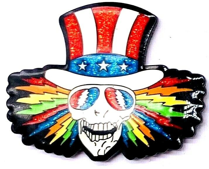 Grateful Dead Uncle Sam Lapel Hat Pin .Steal Your Face Cycle Sam.