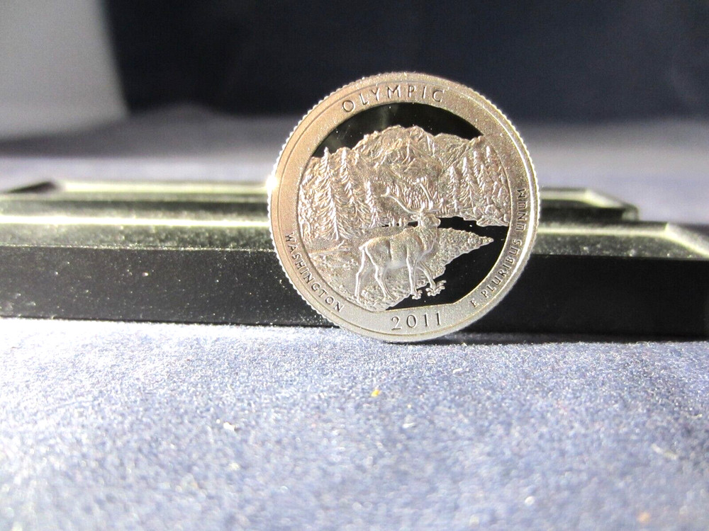 2011-S OLYMPIC Silver Quarter Deep Cameo Mirror Proof Upper Grading Ranges