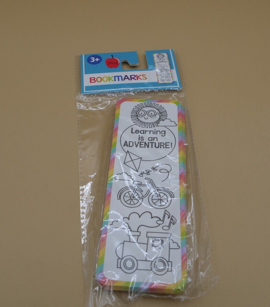 LEARN IS AN ADVENTURE Bookmarks (24ct.) - New - Unused