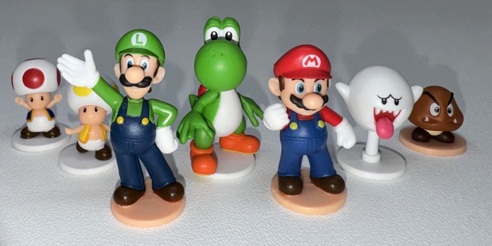 Super Mario Blow Up Shaky Tower Balancing Game Replacement Figures Complete Set