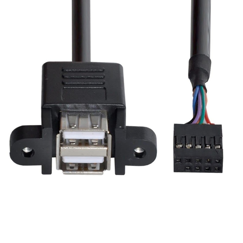 chenyang USB 2.0 Front Panel Header 9/10Pin 1 Cable 1 to 2 Stackable Type