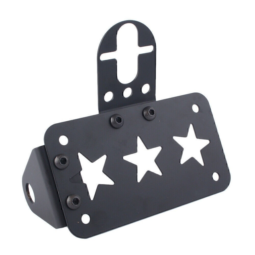 For Harley Motorcycle Pentagram Side Mount Tail Light License Plate Holder