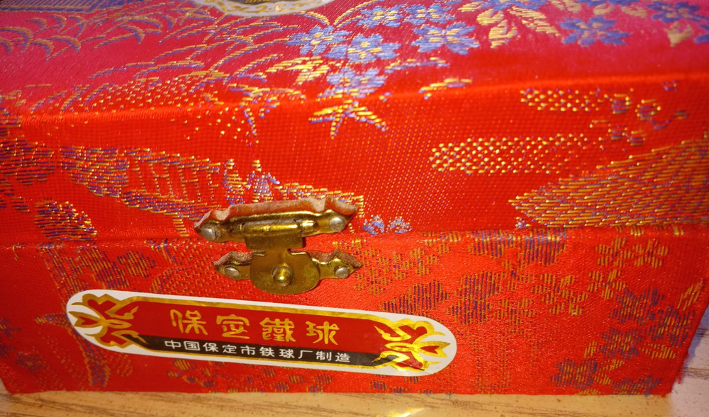 Iron Ball Direction Baoding Balls Shou Xing Manual Box Certificate 1985 Hebei