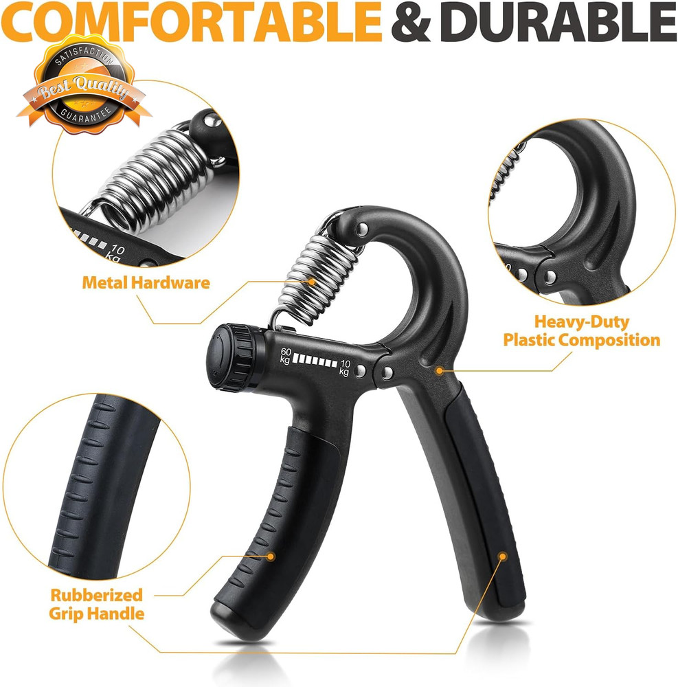 Adjustable Hand Grip Strength Trainer 22-132lb Forearm Exerciser 2 Pack