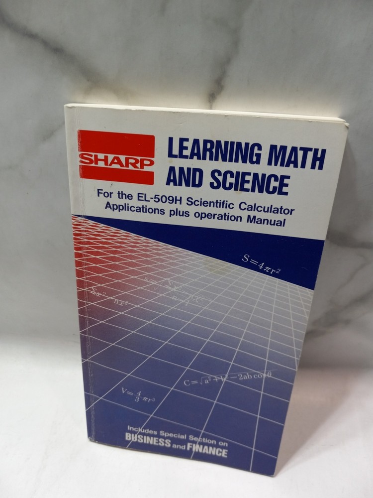 Sharp Scientific EL-509H Pocket Calculator Folding Case w/ Box & Manual Tested