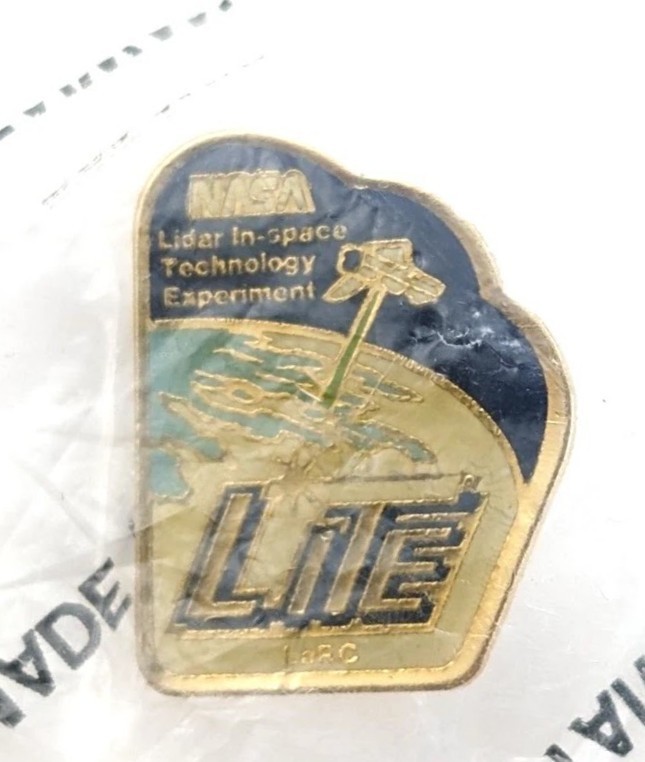 NASA LITE Lidar In Space Technology Experiment LaRC Space Program Pin Satellite