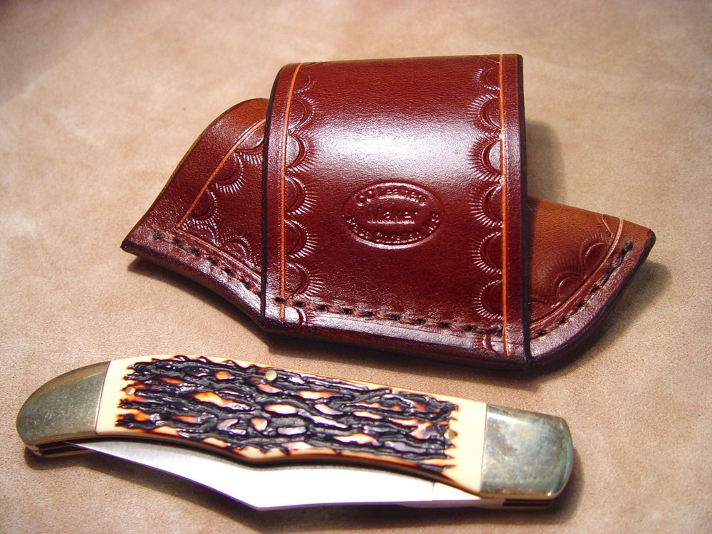 Custom Leather Crossdraw Sheath for Schrade 227uh