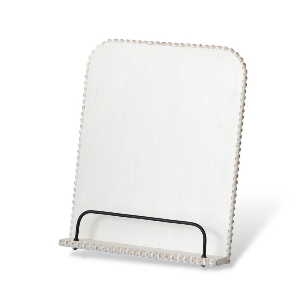 Distressed Beaded Wood Cookbook Stand
