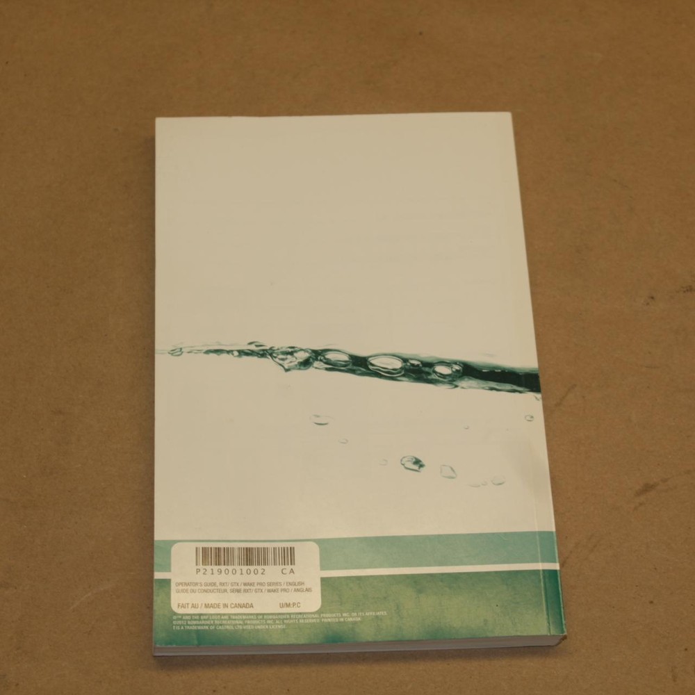 Owner's Manual Document Book RXT,GTX,Wake Pro