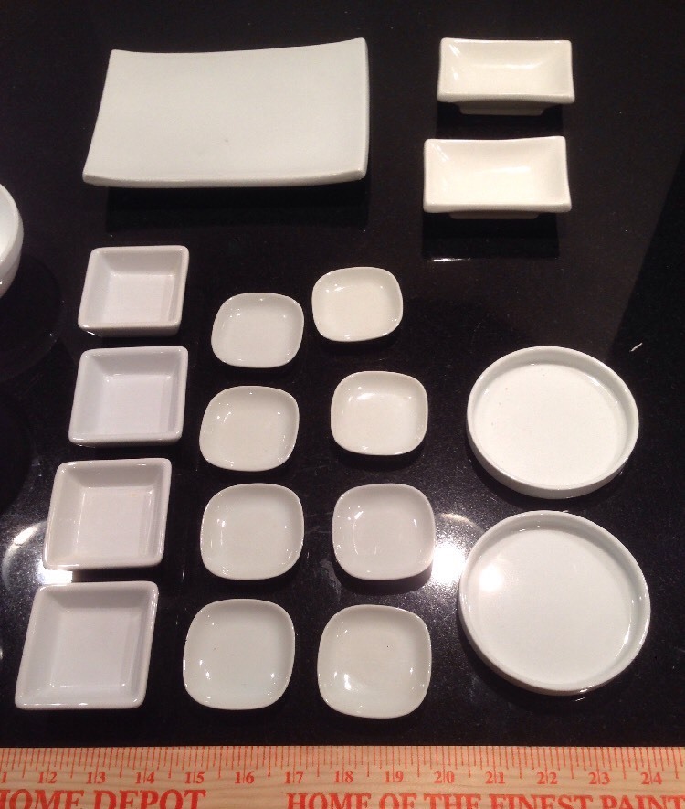 24 Piece White Serving Pieces