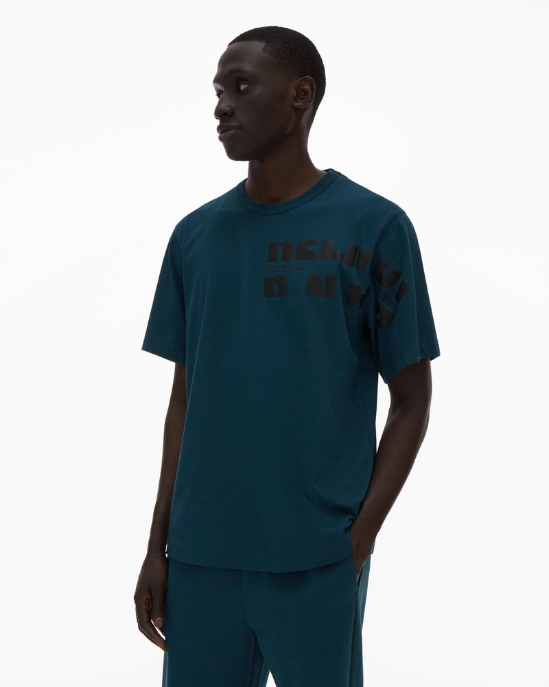 Helmut Lang Mens Micro-Mix Tee - Neptune
