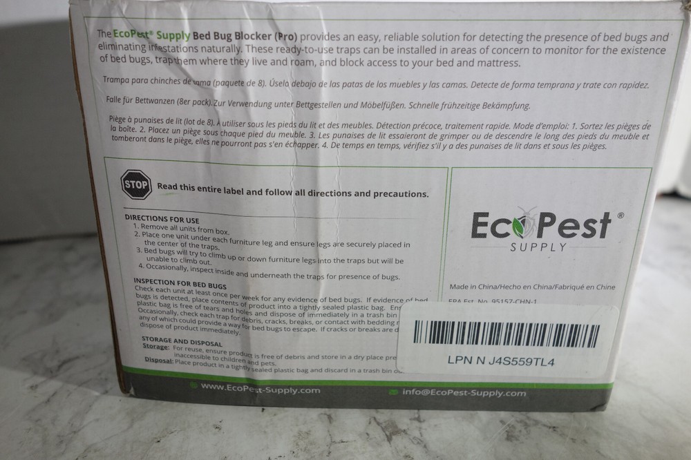 EcoPest Supply Bed Bug Blocker Pro Eco Friendly Interceptor Traps 8-Pack