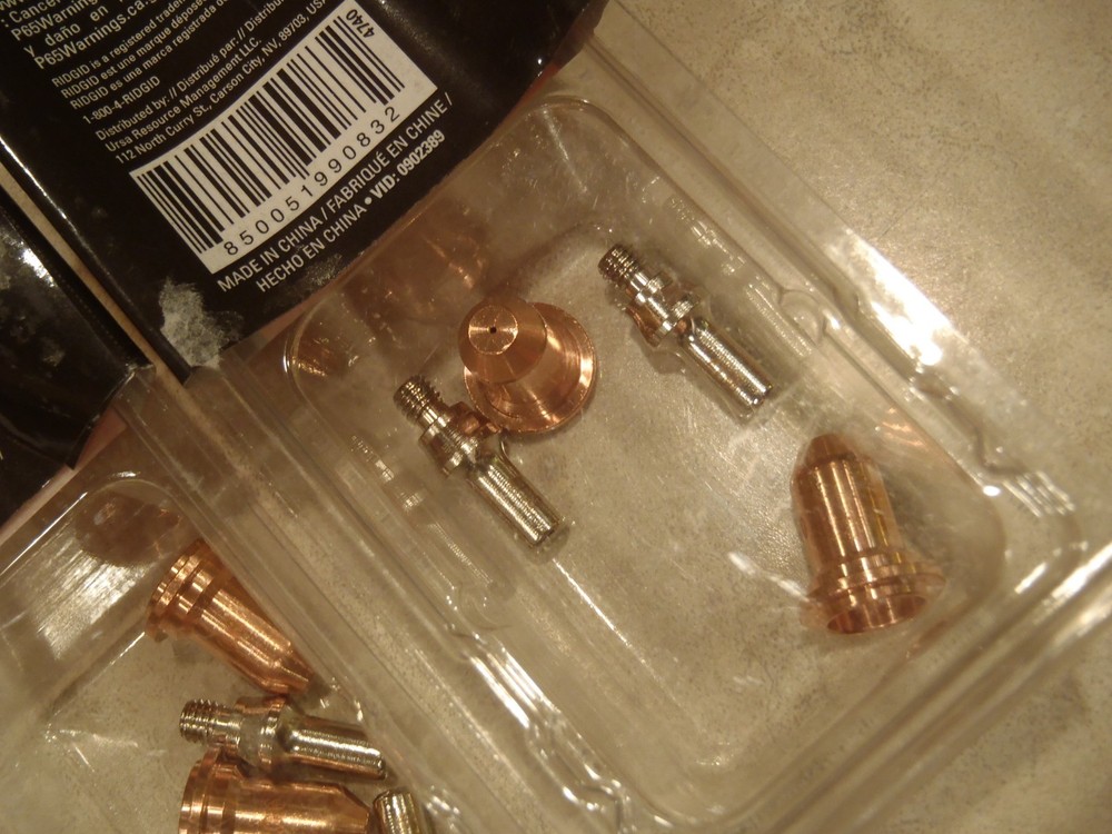 Ridgid Plasma Cutter Tips Electrodes NIP RPCET-4pk