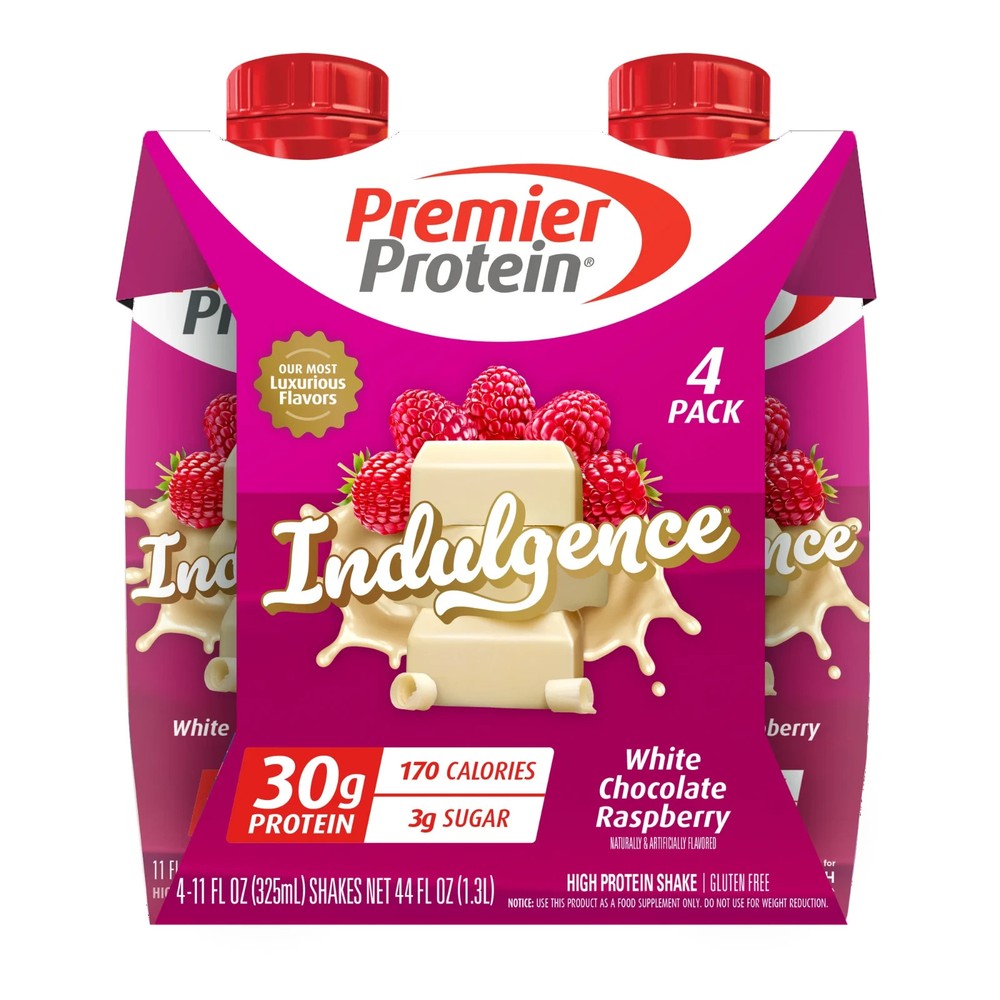 Premier Protein Indulgence Protein Shake, White Chocolate Raspberry, 30g Protein