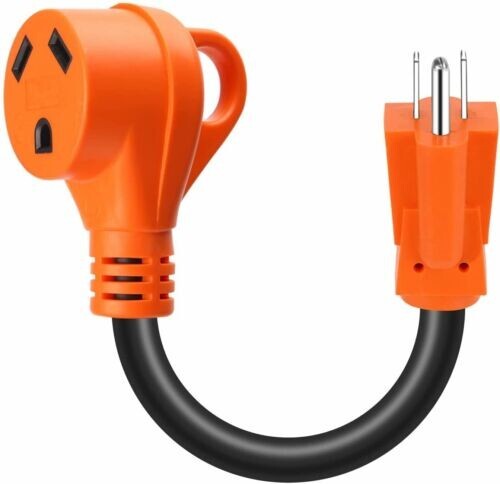 15 Amp Male to 30 Amp Female Dogbone Adapter RV Electrical Converter Cord Cable