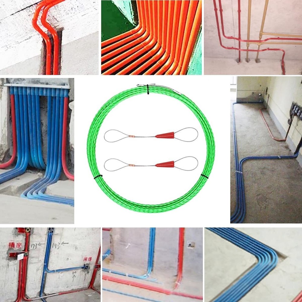 15M Fish Tape Cable Puller Wire Puller Pulling Fish Tape Puller Through Wall ...