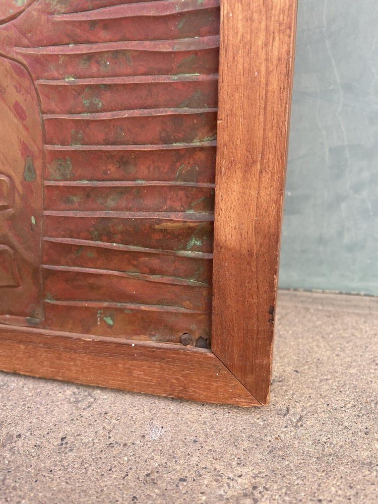 1950s Modernist Mid Century Modern Copper Relief Abstract Ackerman Era