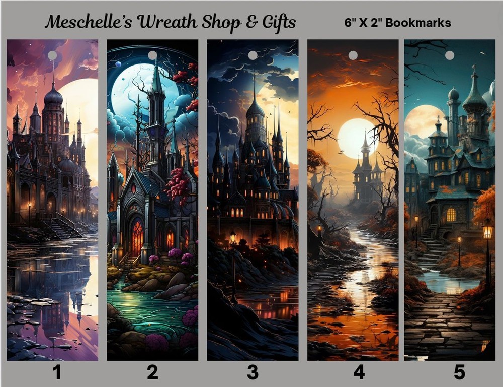 Haunted Castles Themed Bookmarks