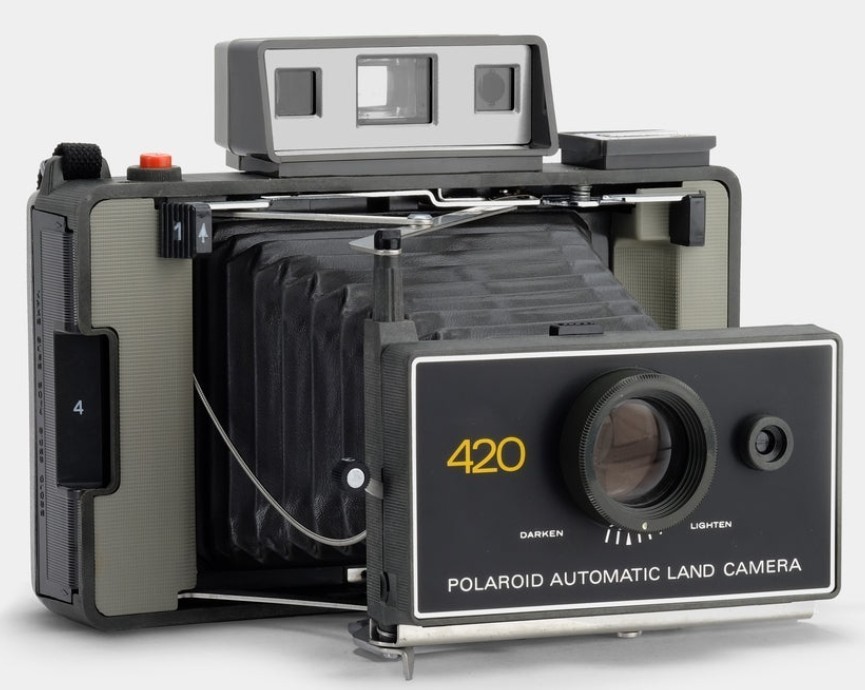 Vintage Polaroid 420 Automatic Land Camera Complete w Original Case,Instructions