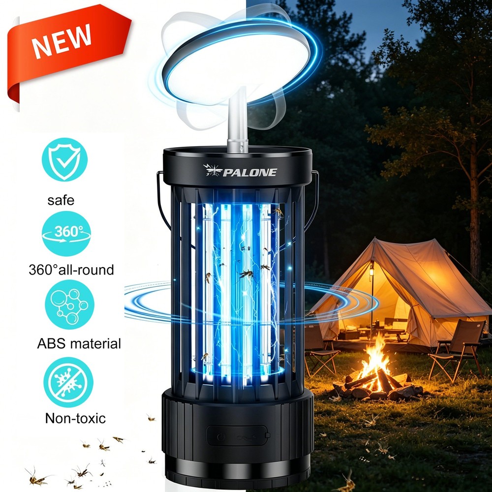 Rechargeable Bug Zapper with Adjustable Light for Indoor Outdoor, , Camping，n