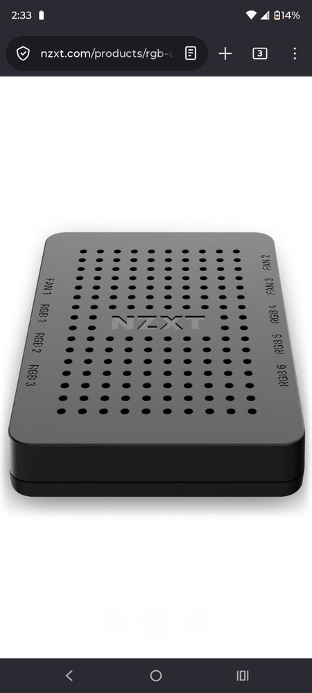 NZXT RGB Controller Hub Black for Computer Case, RGB Lighting Control Module